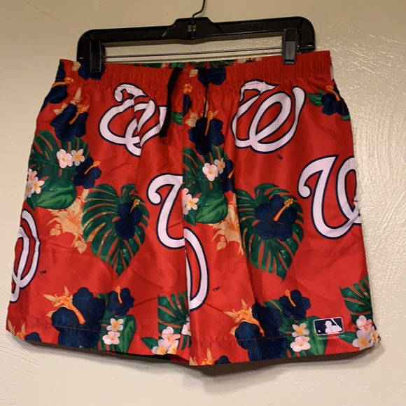 Washington Nationals MLB Floral Swim Shorts XL - Picture 1 of 11